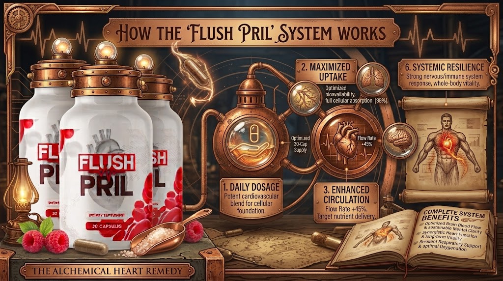 How the FlushPril system works — cardiovascular support process